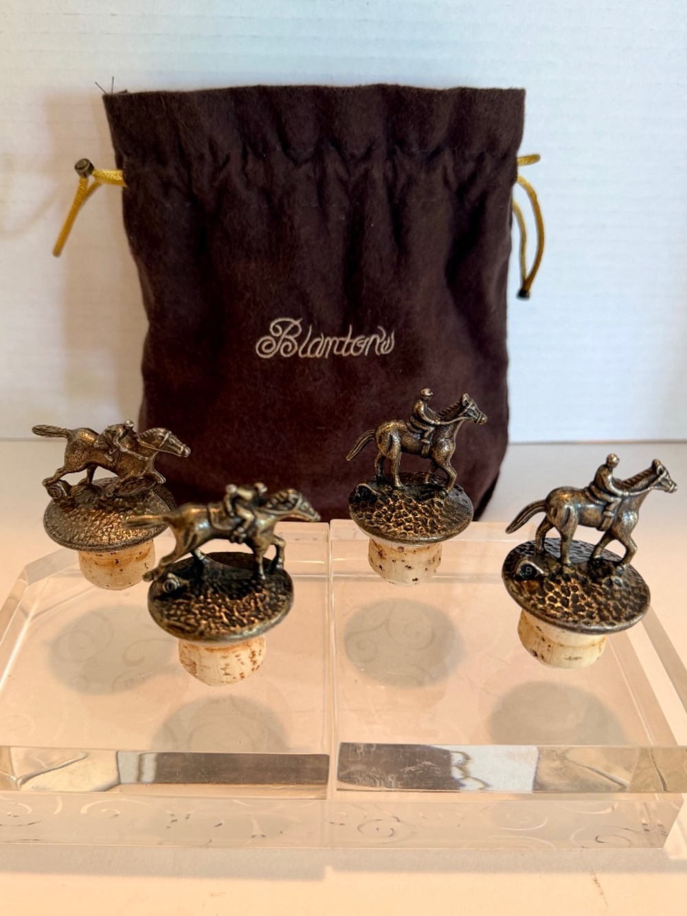 BLANTON’S Bourbon Bag and 4 Corks ‘B’ ‘O’ ‘T’ ‘B’